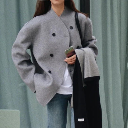 Veste Oversize Chic à Double Boutonnage