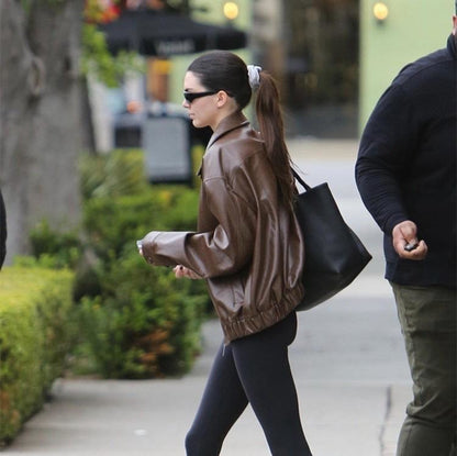 Veste Biker en cuir Vintage