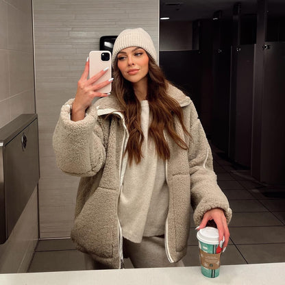 Nouvelle veste ample anti-cachemire